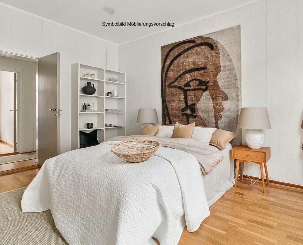 Symbolbild Möblierungsvorschlag Schlafzimmer