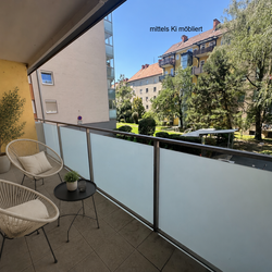 Balkon mit K1 möbliert
